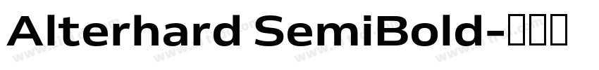Alterhard SemiBold字体转换